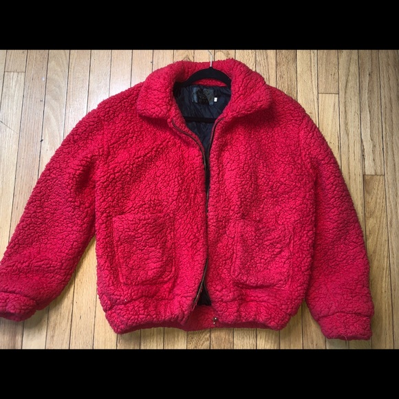 Jackets & Blazers - Red Fluffy Boutique Jacket